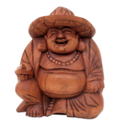 Happy Buddha con cappello h 20