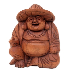 Happy Buddha con cappello h 30