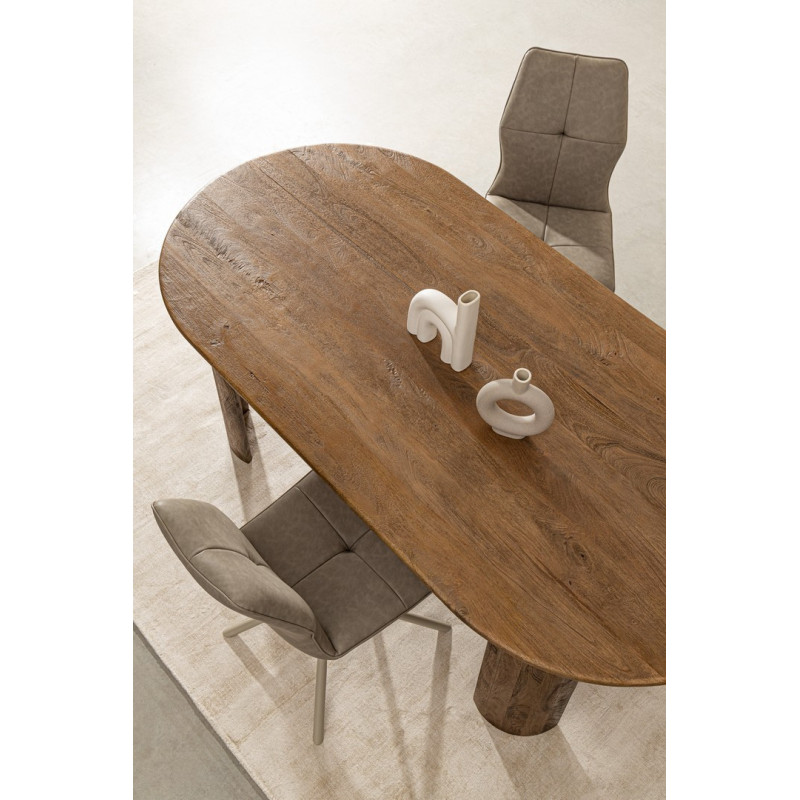 TAVOLO ORLANDO OV BROWN 210X100