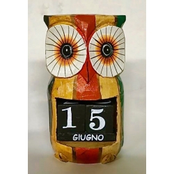 Calendario gufo in legno