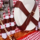 Cesto da picnic in vimini bianco 40X27H20