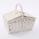 Cesto da picnic in vimini bianco 43X30H26