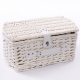 Cesto da picnic in vimini bianco 44X24H19