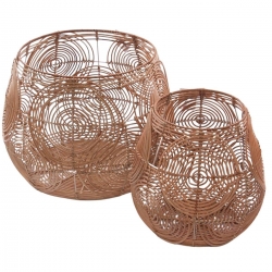 Set 2 cesti rattan lux